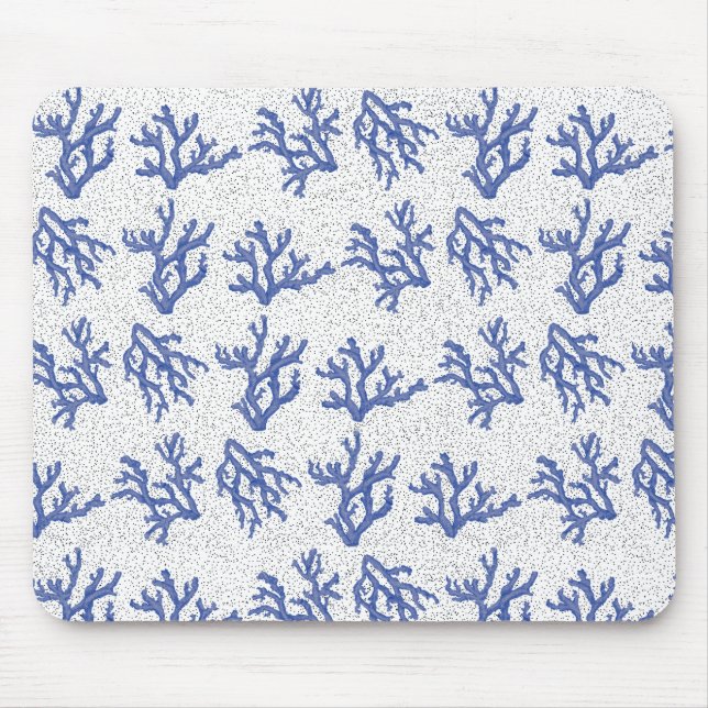 Mousepad Coral marinho branco e azul (Frente)