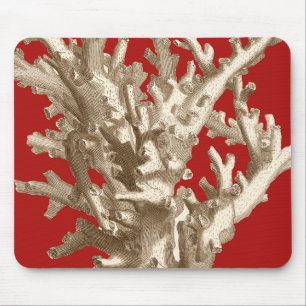 Mousepad Coral Pequeno em Vermelho