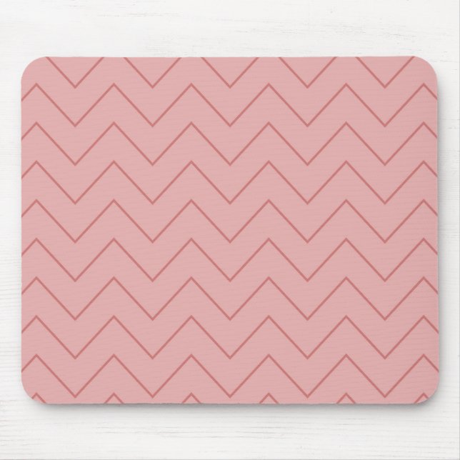 Mousepad Coral Pink Chevron (Frente)
