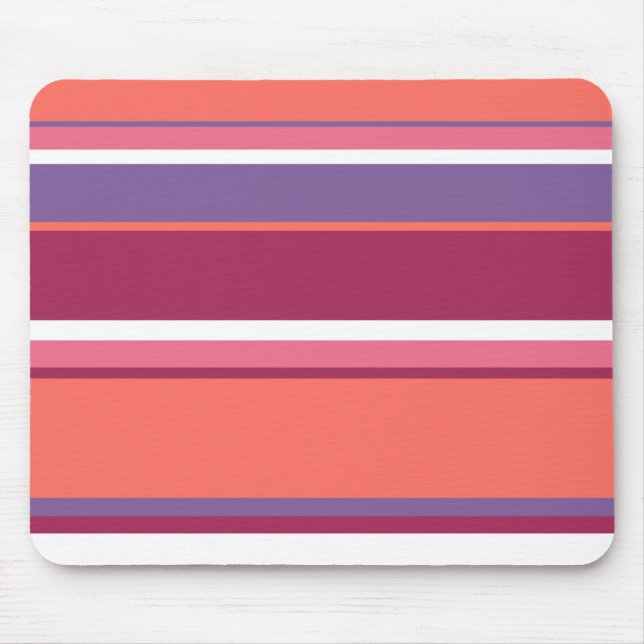 Mousepad Coral vivo, vermelho e violeta (Frente)