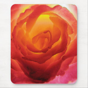 Mousepad Corante de Água do Rosa de Bicolor Vermelho e Amar