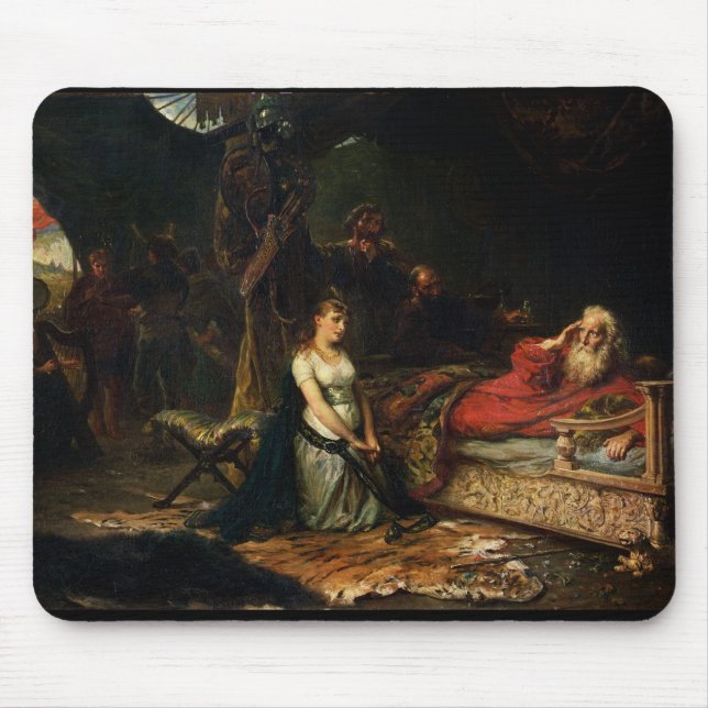Mousepad Cordelia e rei Lear (óleo em canvas) (Frente)