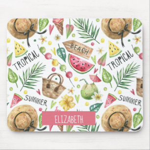 Mousepad Cores Alegres de Praia Feminina Relaxante