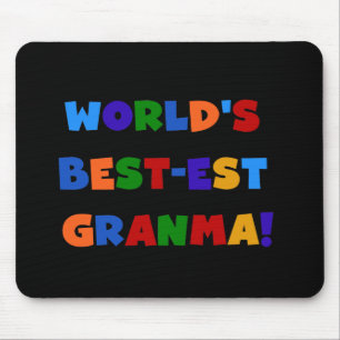 Mousepad Cores brilhantes do Melhor-est Granma do mundo