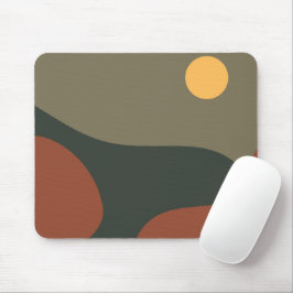 Mousepad Cores clássicas modernas Lua cheia abstrata esfuma