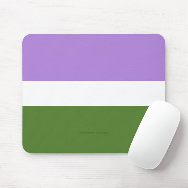 Mousepad Cores da Bandeira do Orgulho Genderqueer de Slippe (Com mouse)