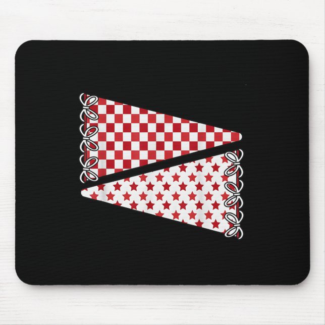 Mousepad Cores da Equipe de Espírito Escolar em Branco Dia  (Frente)