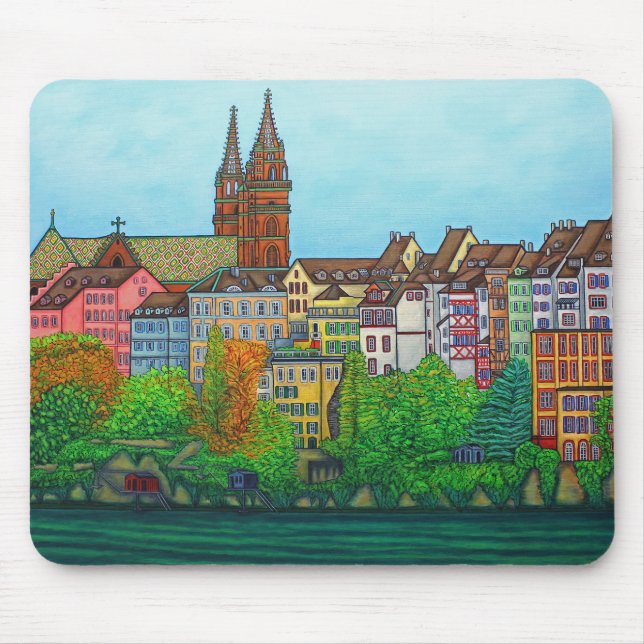Mousepad Cores do tapete do rato de Basileia por Lisa (Frente)