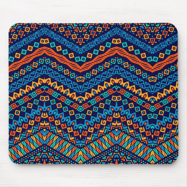 Mousepad Cores funerárias de padrão étnico africano (Frente)