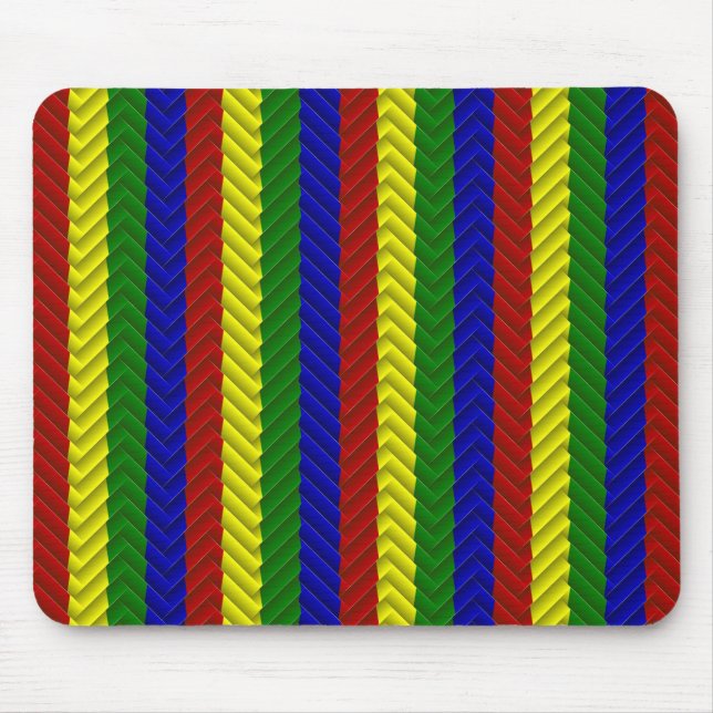 Mousepad Cores Primárias Herringbone (Frente)