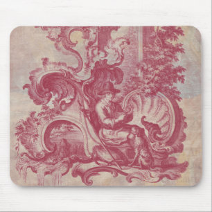 Mousepad Cores vermelhas de Toile Pompeia do vintage