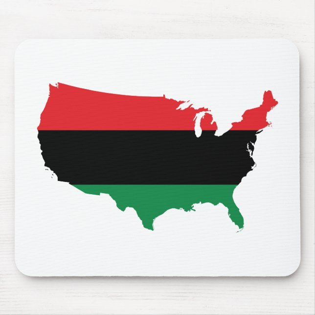 Mousepad Cores Vermelhas, Pretas e Verde - Afro-Americano (Frente)