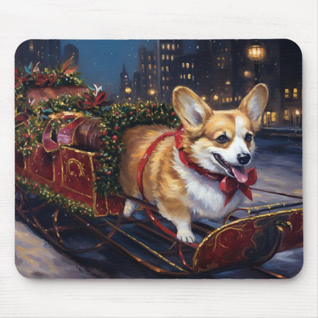 Mousepad Corgi Christmas Fesason Season (Frente)