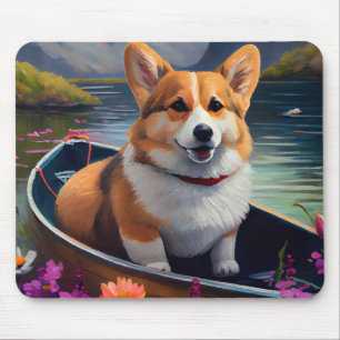 Mousepad Corgi em um remo: Uma aventura cênica