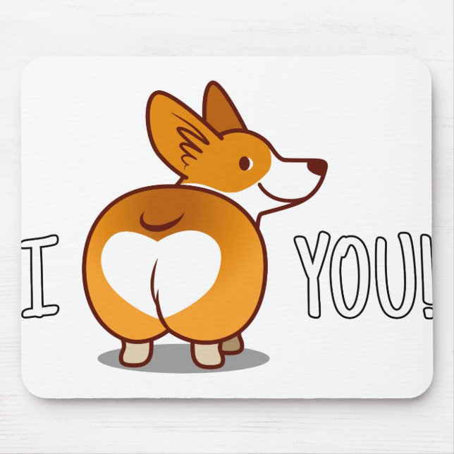 Mousepad Corgi - Eu te amo (Frente)