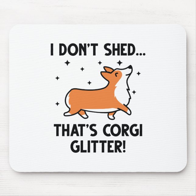 Mousepad Corgi Glitter (Frente)