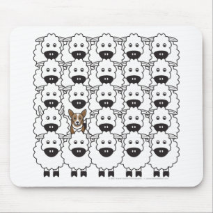 Mousepad Corgi nos carneiros
