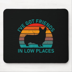 Mousepad Corgi Retro Dito Engraçado do Cão para Dia dos Pai