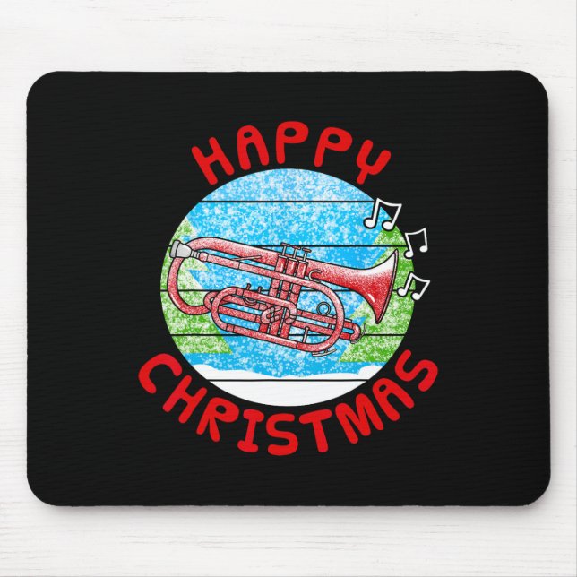 Mousepad Cornet Christmas Cornetist Br Musical Teach (Frente)