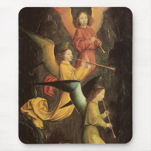 Mousepad Coro de Anjos por Simon Marmion, Renascance Art (Frente)