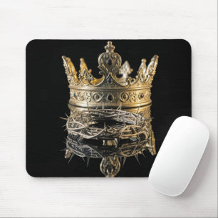 Mousepad Coroa de Espinhos Com Coroa de Ouro do Rei