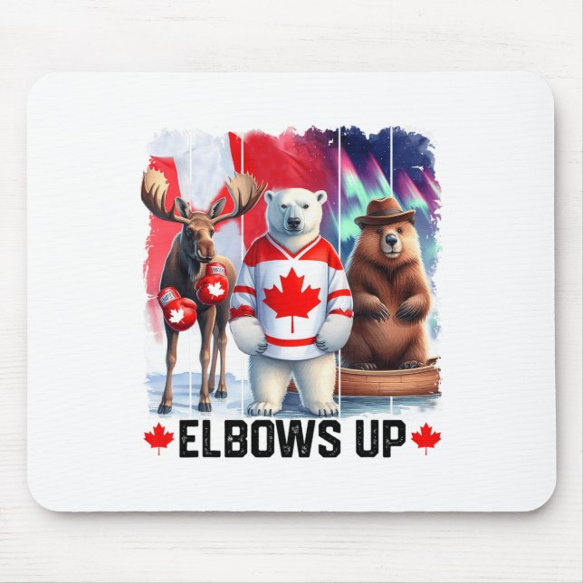 Mousepad Coroa do Canadá Bandeira Engraçada Beaver Engraçad (Frente)