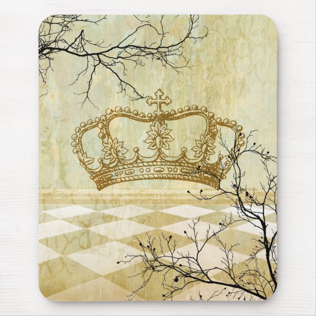Mousepad Coroa real com ramos (Frente)
