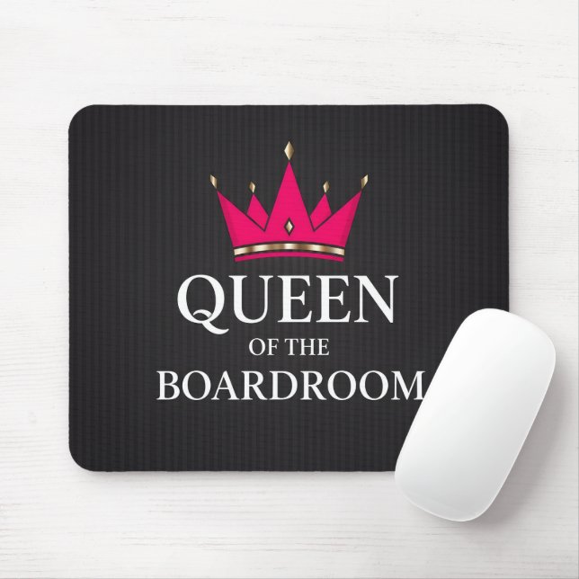 Mousepad Coroa Rosa e Dourada Rainha Corporativa da Mesa (Com mouse)
