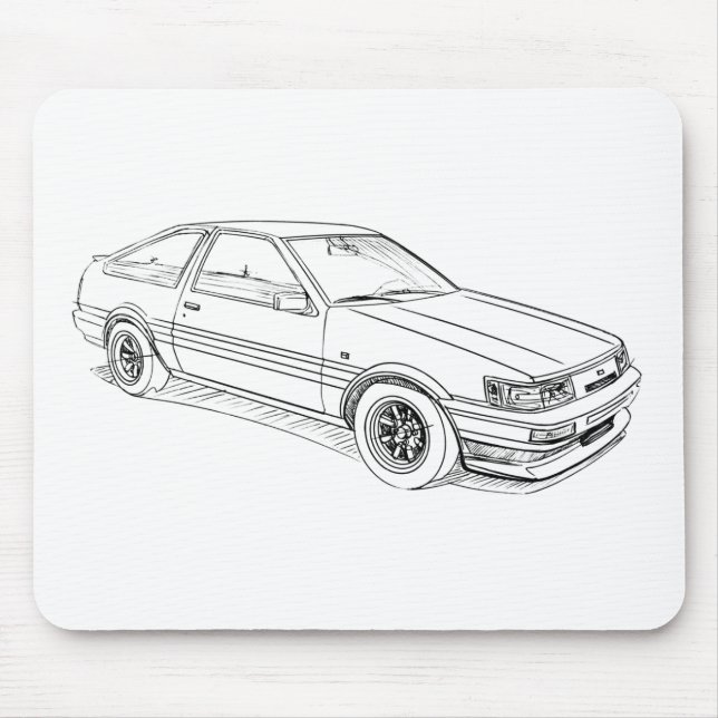 Mousepad Corolla Trueno Levin AE86 do brinquedo (Frente)