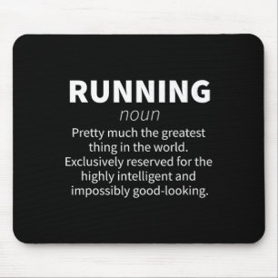 Mousepad Corredor de Maratona de 5km Engraçado Definição Di