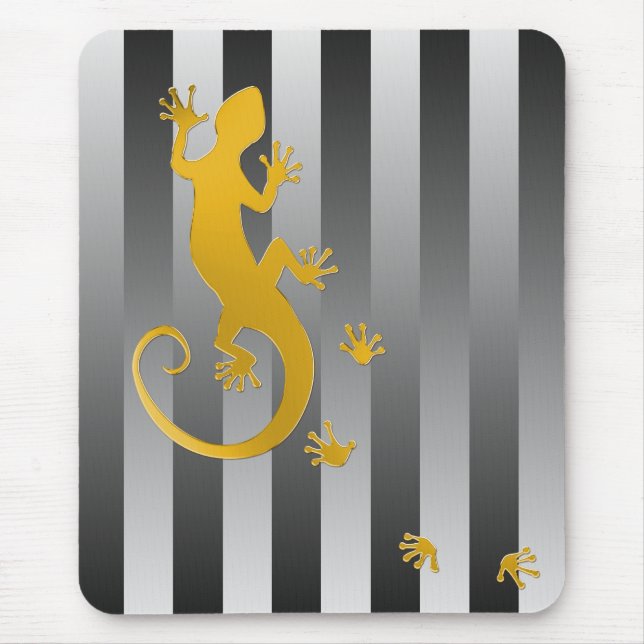 Mousepad Correndo o ouro Gecko | CINZAS (Frente)