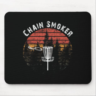 Mousepad Corrente Fumante Disco Engraçado Golf Frisbee Golf