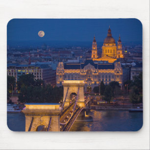 Mousepad Corrente Ponte e Lua Cheia à Noite