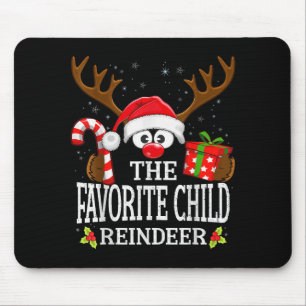 Mousepad Correspondência de Natal da Família da Rena Favori