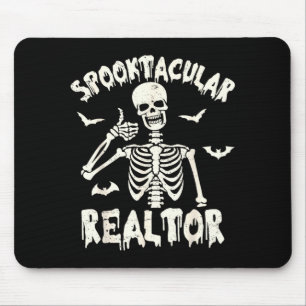 Mousepad Corretor Espetacular de Dia das Bruxas Esqueleto D