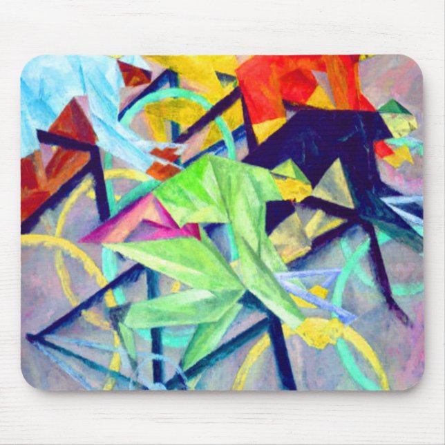 Mousepad Corrida Bicicleta de Lyonel Feininger (Frente)