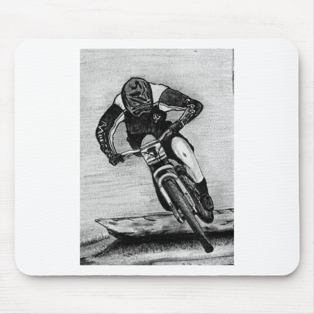 Mousepad Corrida de bicicleta de montanha (Frente)