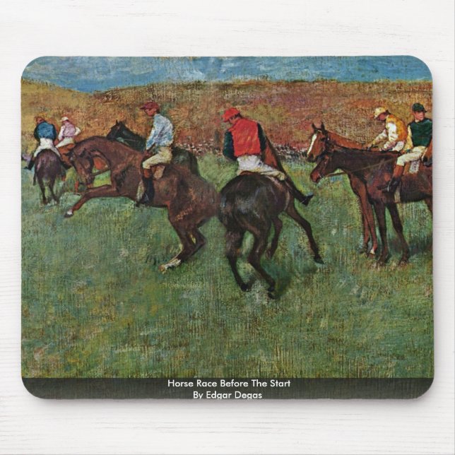 Mousepad Corrida de cavalos antes do começo por Edgar Degas (Frente)