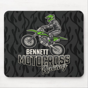 Mousepad Corrida de Motocross de bicicleta Dirt NAME Person