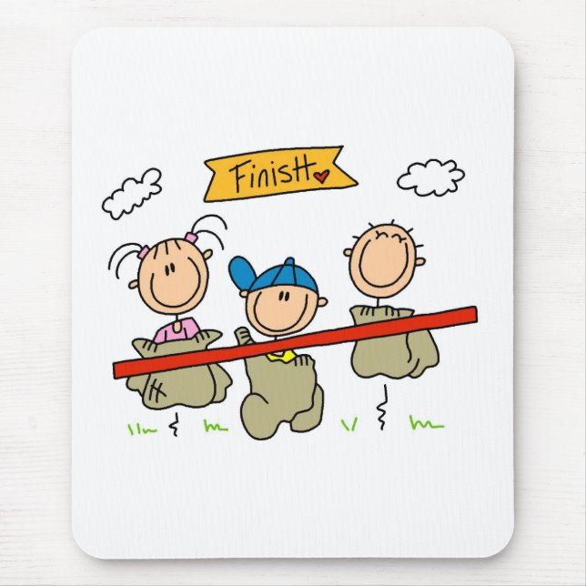 Mousepad Corrida de Sacos de Boneco de Palito (Frente)