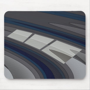 Mousepad Corrida na pista de cinza azul