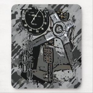 Mousepad Corrida Retro - manchas cinzentas