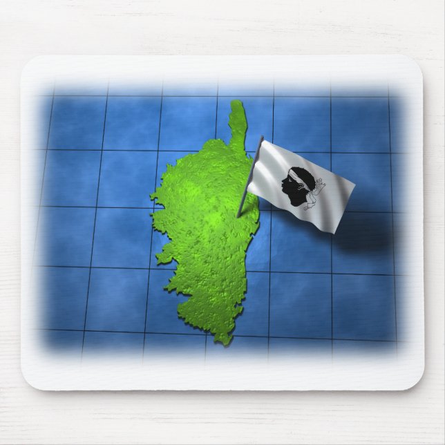Mousepad Córsega com sua própria bandeira (Frente)