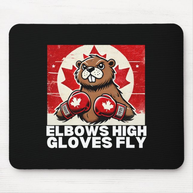 Mousepad Corta o Canadá Contra Tarifas Canadianas Beaver B (Frente)