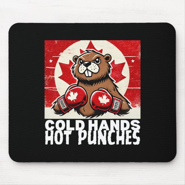 Mousepad Corta o Canadá Contra Tarifas Canadianas Beaver B (Frente)