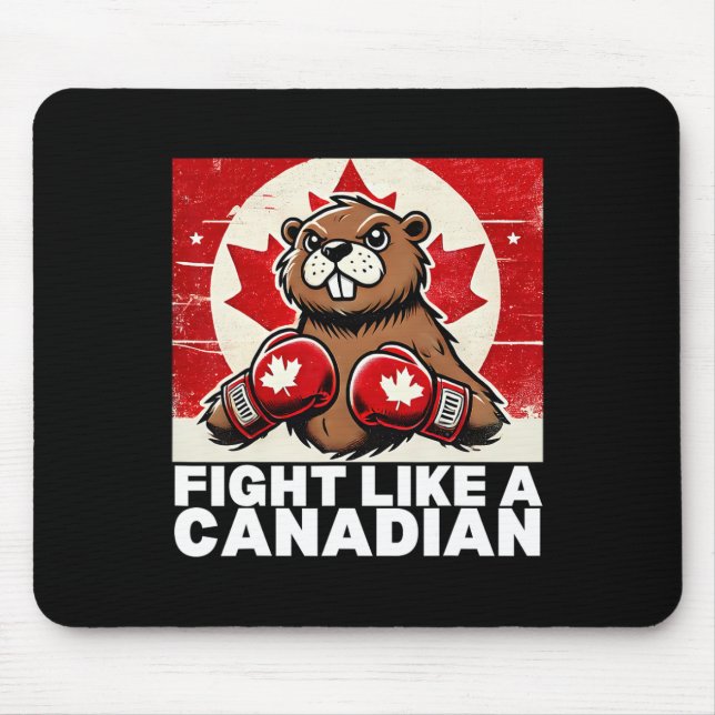 Mousepad Corta o Canadá Contra Tarifas Canadianas Beaver B (Frente)