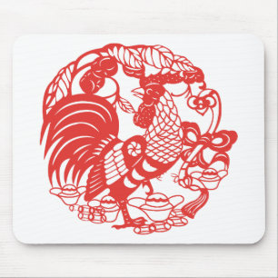 Mousepad Corta-Papéis Chinês Ano Zodíaco Aniversário MP