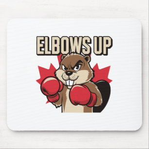 Mousepad Corta-se castor boxando rixa canadense forte