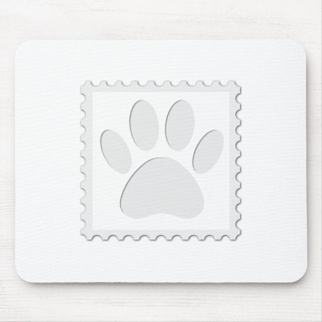 Mousepad Cortar Impressão de Pata de Cão (Frente)