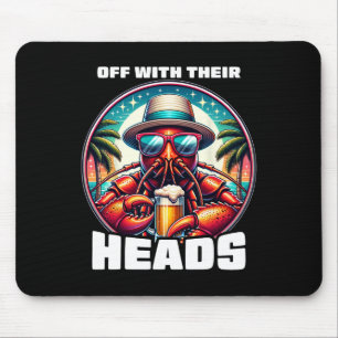 Mousepad Corte as Cabeças Lazer Boil de Lagostim Mardi Gra